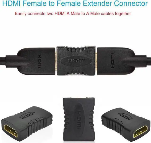 Alt view image 4 of 6 - HDMI Connector Female to Female Converter Adapter for Laptop Monitor Projector HDTV PS3 Game Box HDMI Extension Joint Connector