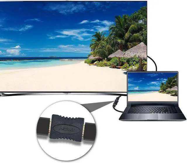 Alt view image 5 of 6 - HDMI Connector Female to Female Converter Adapter for Laptop Monitor Projector HDTV PS3 Game Box HDMI Extension Joint Connector