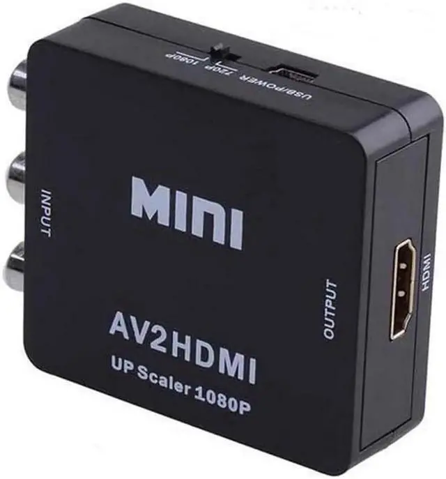 Alt view image 3 of 5 - Mini AV2 HDMI Adapter RCA to HDMI AV to HDMI 1080P AV2HDMI Mini AV to HDMI Converte Signal Converter For DVD, VCR To TV With USB
