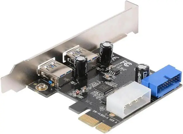 Alt view image 3 of 6 - Desktop PCI-E to USB 3.0 Expansion Card With Interface USB 3.0 Dual Ports 20-pin Front Connector For Windows XP / Vista / 7