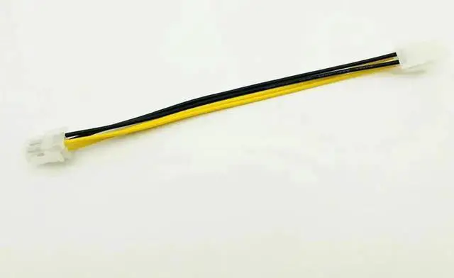 Alt view image 2 of 6 - 20cm 8Inch ATX 4 Pin Male to 4Pin Female PC CPU Power Supply Extension Cable Cord Adapter Motherboard P4 Power Cable for Desktop