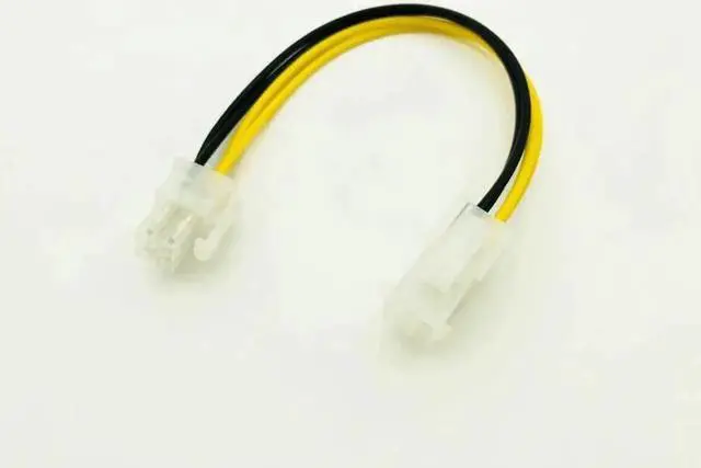 Alt view image 6 of 6 - 20cm 8Inch ATX 4 Pin Male to 4Pin Female PC CPU Power Supply Extension Cable Cord Adapter Motherboard P4 Power Cable for Desktop