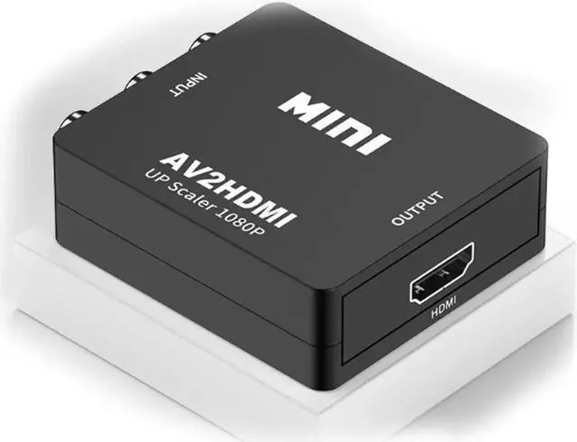 Alt view image 2 of 6 - AV to HDMI converter composite audio and video (CVBS) to HDMI red yellow and white Lotus to HDMI for TV set computer monitor