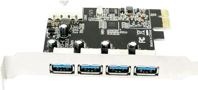 Alt view image 4 of 6 - 4 port USB 3.0 PCI-e Expansion Card PCI express PCIe USB 3.0 hub adapter 4-port USB3.0 controller USB 3 0 PCI e PCIe express 1x