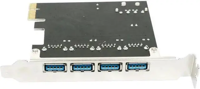 Alt view image 3 of 6 - 4 port USB 3.0 PCI-e Expansion Card PCI express PCIe USB 3.0 hub adapter 4-port USB3.0 controller USB 3 0 PCI e PCIe express 1x