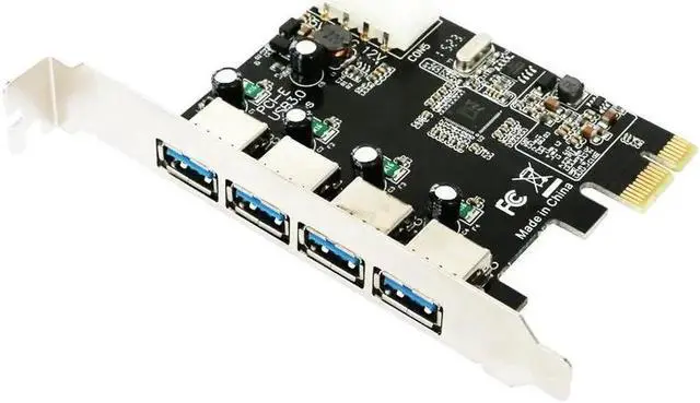 Main image of 4 port USB 3.0 PCI-e Expansion Card PCI express PCIe USB 3.0 hub adapter 4-port USB3.0 controller USB 3 0 PCI e PCIe express 1x