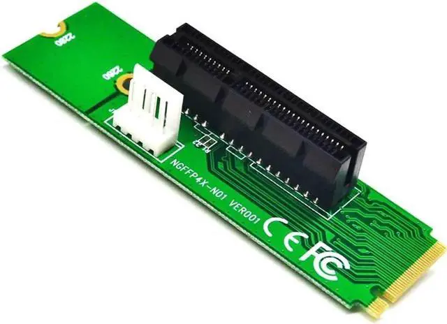 Alt view image 3 of 6 - NGFF M2 to PCI e 4x Slot Riser Card M key M.2 SSD Port to PCI Express Convertor PCI E 4X Female to NGFF M.2 M Male adapter