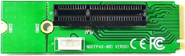 Alt view image 6 of 6 - NGFF M2 to PCI e 4x Slot Riser Card M key M.2 SSD Port to PCI Express Convertor PCI E 4X Female to NGFF M.2 M Male adapter
