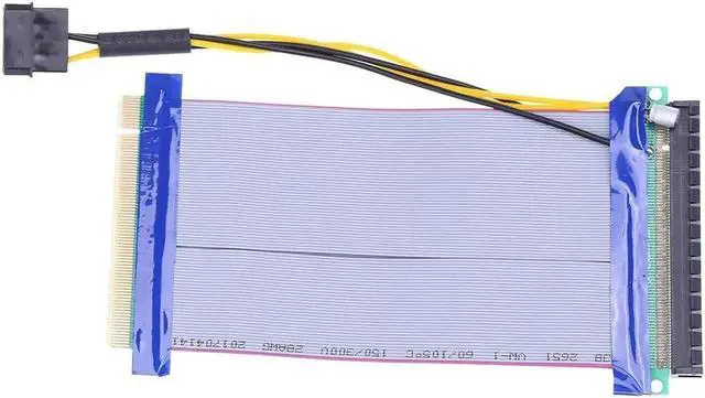 Alt view image 5 of 6 - For Graphics Card 16X to 16X Power PCI-E Riser Extension Cable PCI Express Riser Card Adapter for small PC and 1U 2 U server case