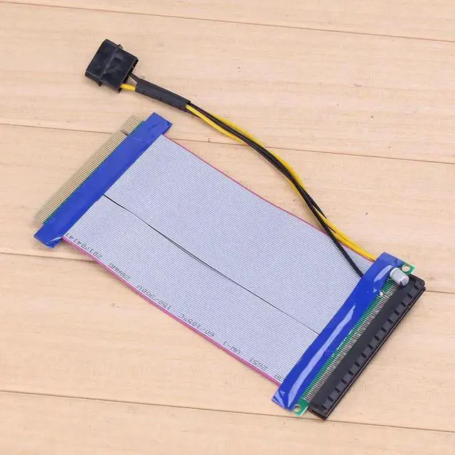 Alt view image 4 of 6 - For Graphics Card 16X to 16X Power PCI-E Riser Extension Cable PCI Express Riser Card Adapter for small PC and 1U 2 U server case