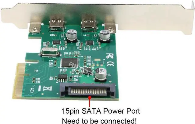 Alt view image 4 of 6 - PCIE to 2 Port USB C Expansion Card Adapter 10Gbps, PCI-E Type C USB 3.2 Gen2 Controller Card with Low Profile Bracket for Windows 11/10/8/7/XP