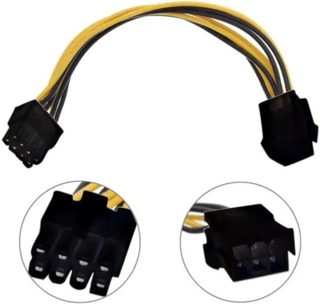 Main image of 6 Pin Feamle to 8 Pin Male PCI Express Power Converter Cable CPU Video Graphics Card 6Pin to 8Pin PCIE Power Cable