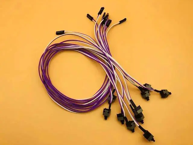 Alt view image 2 of 5 - 10PCS Motherboard Reset Cable Desktop Computer PC Case Power Button SW Switch Power Cord Cable Re start Switch Cable for Mining