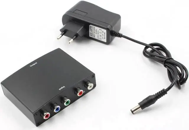 Alt view image 4 of 6 - 4K HDMI to 5RCA RGB Component YPbPr Video+R/L Audio to HDMI Adapter Converter HD TV DVD US EU UK AU Plug