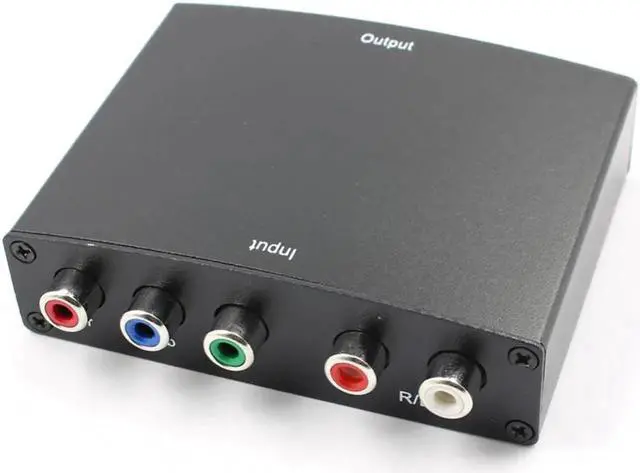 Alt view image 3 of 6 - 4K HDMI to 5RCA RGB Component YPbPr Video+R/L Audio to HDMI Adapter Converter HD TV DVD US EU UK AU Plug