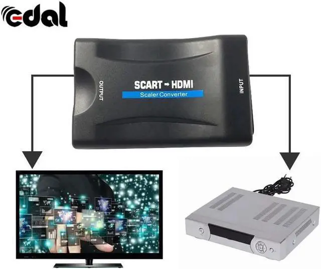 Alt view image 3 of 6 - 1080P HDMI To Scart Audio Video Adapter Scart To HDMI Converter For HDTV Sky Box STB For Smartphone HD TV DVD Adapters