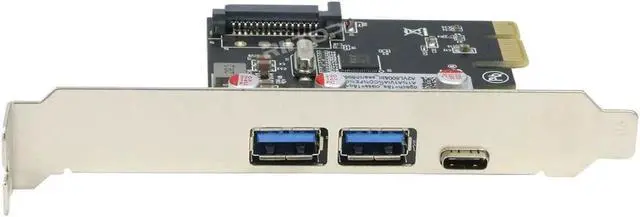 Alt view image 3 of 5 - PCIE to USB 3.0 Expansion Card, 2 USB Type-A and 1 USB Type-C Ports,PCIe to USB C Adapter Card with Low Profile Bracket, for Windows 10/11