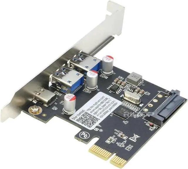 Alt view image 5 of 5 - PCIE to USB 3.0 Expansion Card, 2 USB Type-A and 1 USB Type-C Ports,PCIe to USB C Adapter Card with Low Profile Bracket, for Windows 10/11