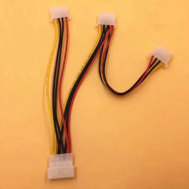 Alt view image 3 of 4 - 4Pin Power Cable 4Pin Molex Male to 3 Port Molex IDE Female Power Supply Splitter Adapter Computer 4Pin IDE Power Cord for Miner