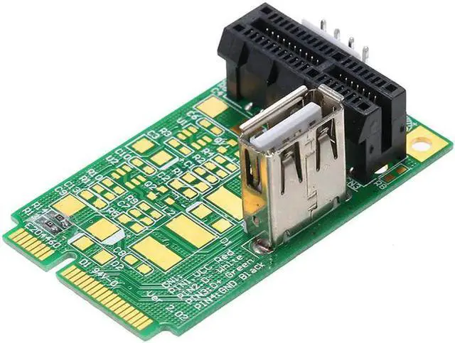 Alt view image 5 of 5 - Mini PCIe to PCI Express 4x 8x 16x Slot Riser Card Adapter Converter with 4 PIN Power Cable For Production Test