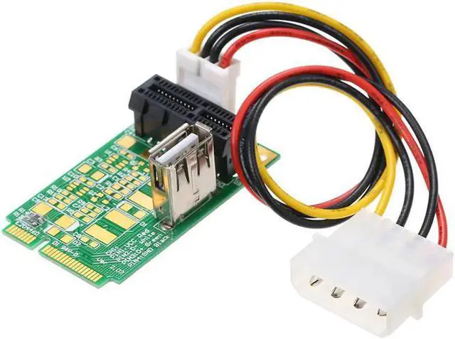 Alt view image 3 of 5 - Mini PCIe to PCI Express 4x 8x 16x Slot Riser Card Adapter Converter with 4 PIN Power Cable For Production Test