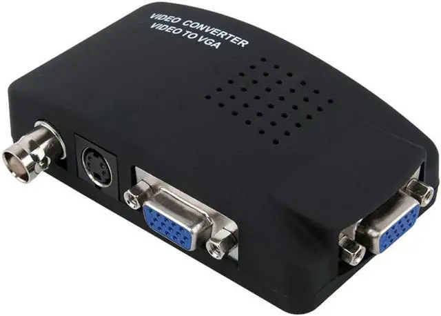 Main image of BNC to VGA Video Converter S-video Input to PC VGA Out Adapter Digital Switcher Box For PC TV Camera DVD DVR