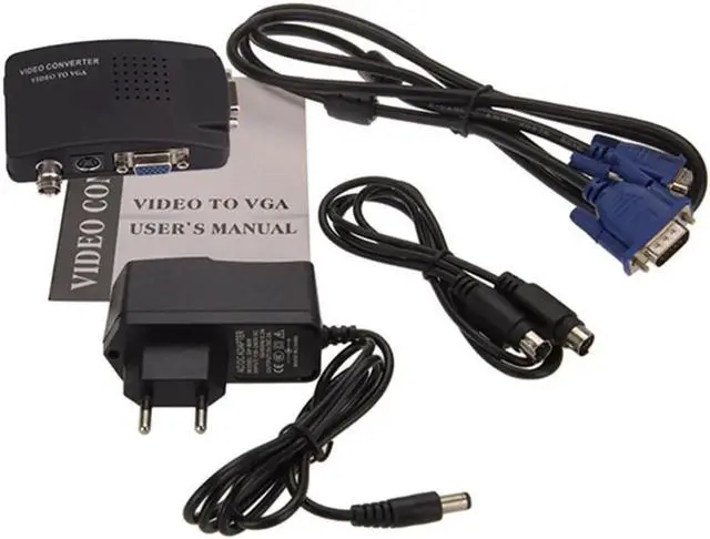 Alt view image 4 of 5 - BNC to VGA Video Converter S-video Input to PC VGA Out Adapter Digital Switcher Box For PC TV Camera DVD DVR