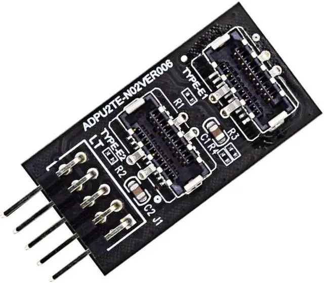 Alt view image 2 of 6 - Motherboard USB 2.0 9pin Header to Dual USB 3.2 Front Panel Socket Key-A Type-E Extension Hub Splitter Adapter - USB 9 Pin to 2x USB 3.2 Motherbaord Connectors Extender - 6" USB 9-pin Internal Cable