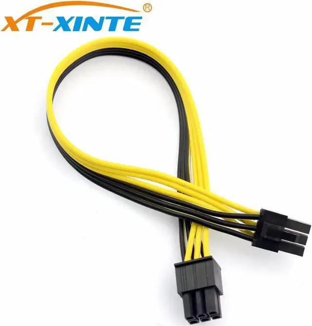 Alt view image 5 of 6 - 6Pin Power Supply Cable Adapter PCIe PCI-Express Extension Cable 6Pin Male to Male Cables 18AWG Line for BTC Mining Miner
