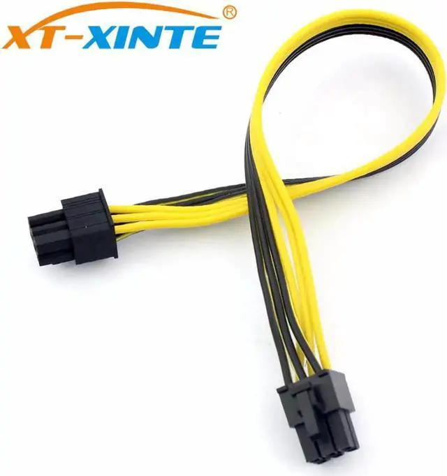 Alt view image 2 of 6 - 6Pin Power Supply Cable Adapter PCIe PCI-Express Extension Cable 6Pin Male to Male Cables 18AWG Line for BTC Mining Miner