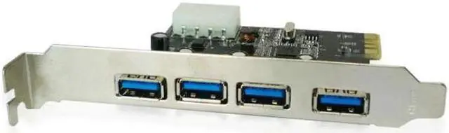 Alt view image 3 of 4 - 4 port USB 3.0 PCI-e Expansion Card PCI express PCIe USB 3.0 hub adapter 4-port USB3.0 controller USB 3 0 PCI e PCIe ex