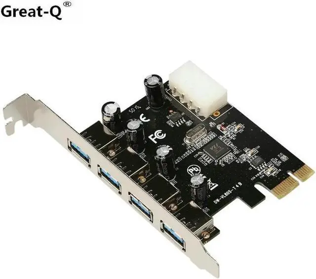 Main image of 4 port USB 3.0 PCI-e Expansion Card PCI express PCIe USB 3.0 hub adapter 4-port USB3.0 controller USB 3 0 PCI e PCIe ex