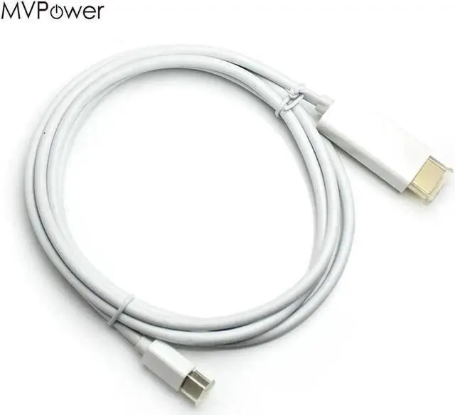 Alt view image 6 of 6 - 5M Mini Display Port DP to HDMI TV HDTV Cable Cord Adapter Audio Video Cables for MacBook Pro Portable