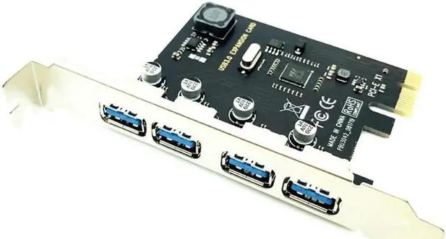Main image of 4 Port USB 3.0 PCI E Expansion Card PCI Express PCIe USB 3.0 HUB Adapter 4 Port USB3.0 Controller USB 3 0 PCI e PCIe Express 1X