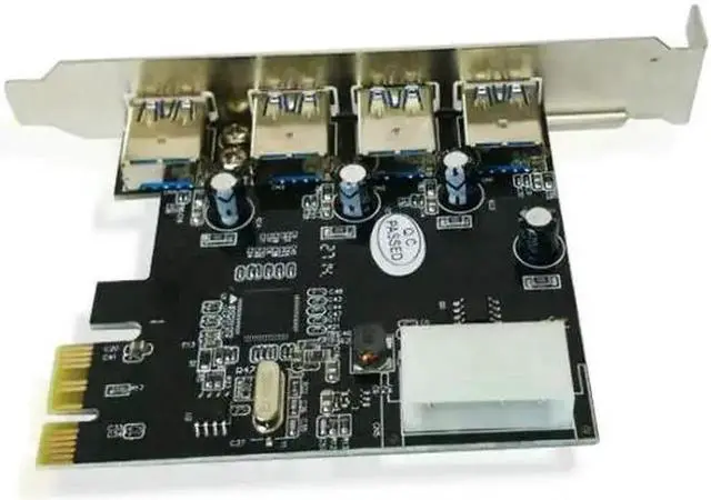 Alt view image 4 of 4 - 4 port USB 3.0 PCI-e Expansion Card PCI express PCIe USB 3.0 hub adapter 4-port USB3.0 controller USB 3 0 PCI e PCIe