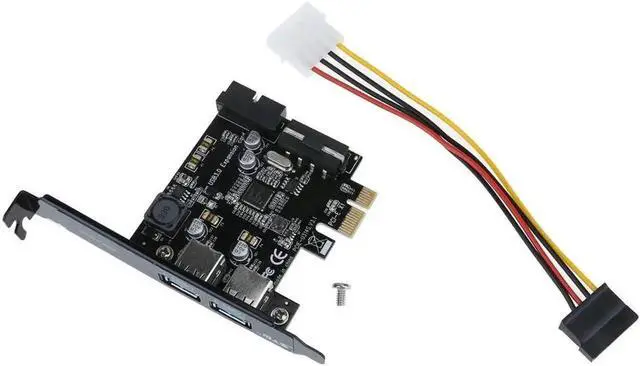 Alt view image 3 of 6 - PCI-Express PCI-E to USB 3.0 2 Port PC Expansion Extender Adapter Card 20Pin PCI-E to Dual USB 3.0 Port Adapter Card