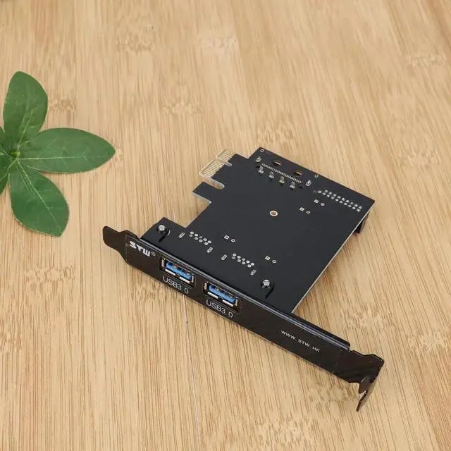 Alt view image 2 of 6 - PCI-Express PCI-E to USB 3.0 2 Port PC Expansion Extender Adapter Card 20Pin PCI-E to Dual USB 3.0 Port Adapter Card