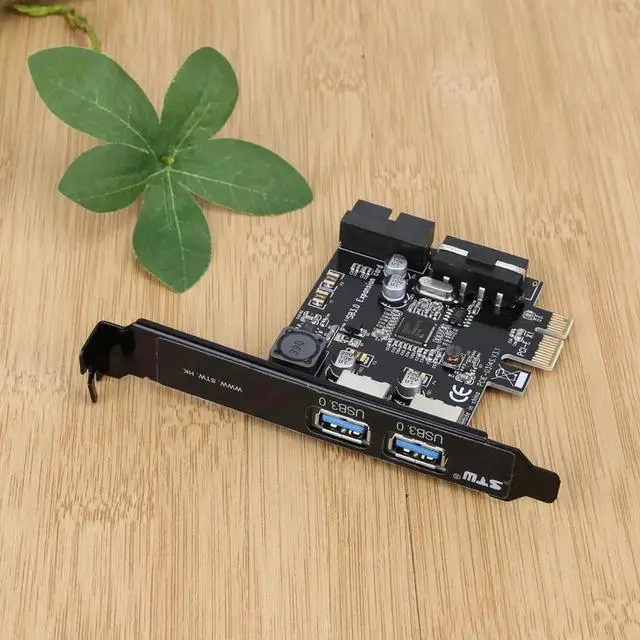 Alt view image 6 of 6 - PCI-Express PCI-E to USB 3.0 2 Port PC Expansion Extender Adapter Card 20Pin PCI-E to Dual USB 3.0 Port Adapter Card
