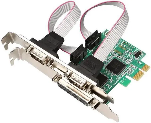 Alt view image 2 of 4 - PCI-E PCI Express to 2 Port RS232 DB9 Serial Port & DB25 Printer Parallel Port COM Card Adapter Converter for PC