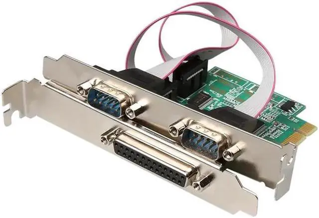 Alt view image 3 of 4 - PCI-E PCI Express to 2 Port RS232 DB9 Serial Port & DB25 Printer Parallel Port COM Card Adapter Converter for PC