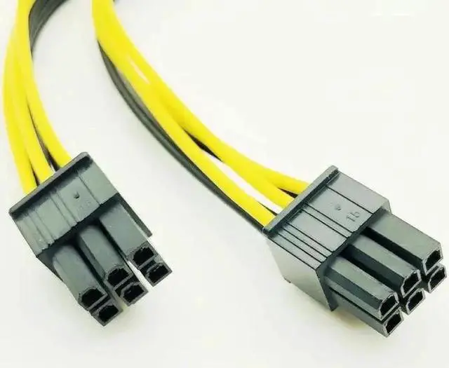 Alt view image 2 of 6 - Computer Cable & Connectors PCI Express PCIE 6 Pin to Dual 6Pin VGA Graphics Card Video Card Adapter Power Supply Cable 20cm