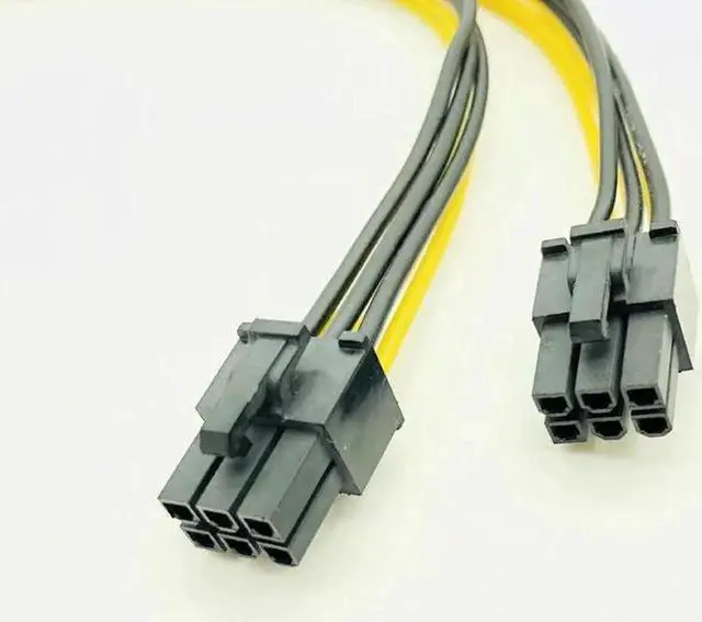 Alt view image 3 of 6 - Computer Cable & Connectors PCI Express PCIE 6 Pin to Dual 6Pin VGA Graphics Card Video Card Adapter Power Supply Cable 20cm