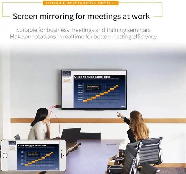 Alt view image 3 of 6 - 1080P Micro USB to HDMI Cable Adapter Converter for Samsung S6/S7/S8 Plus iPhone HDMI Cable