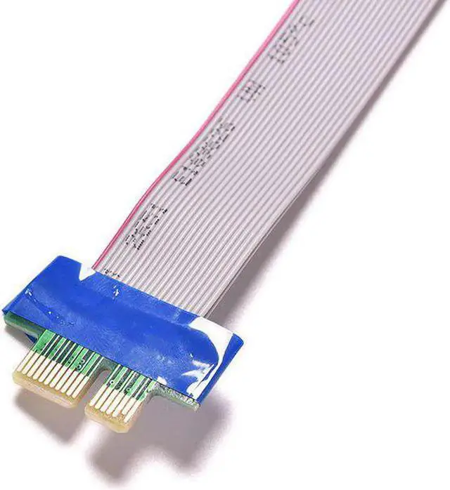 Alt view image 3 of 5 - 1 x Extension Cable PCI Express Flex Relocate Cable PCI-E 1X to 1x Slot Riser Card Extender Extension Ribbon for Bitcoin Miner