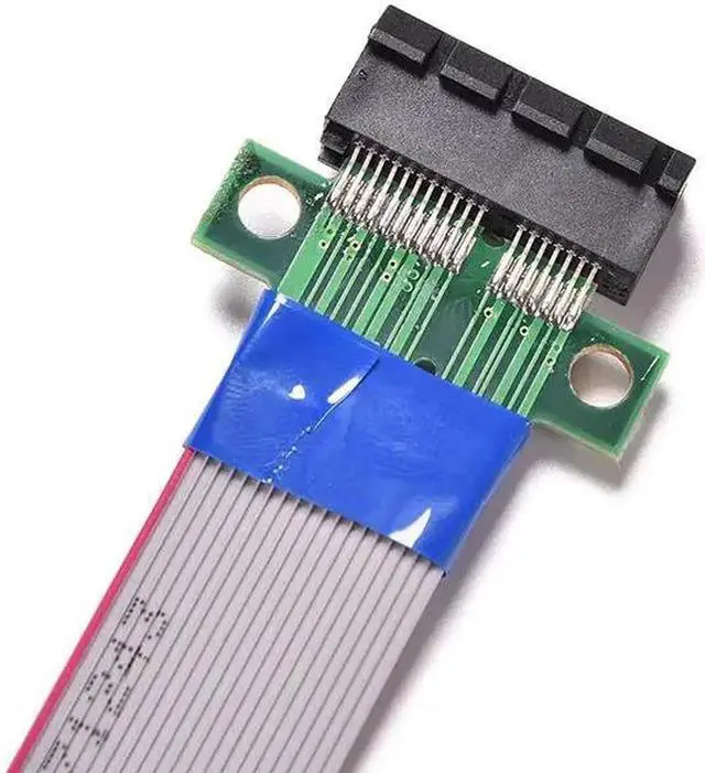 Alt view image 5 of 5 - 1 x Extension Cable PCI Express Flex Relocate Cable PCI-E 1X to 1x Slot Riser Card Extender Extension Ribbon for Bitcoin Miner