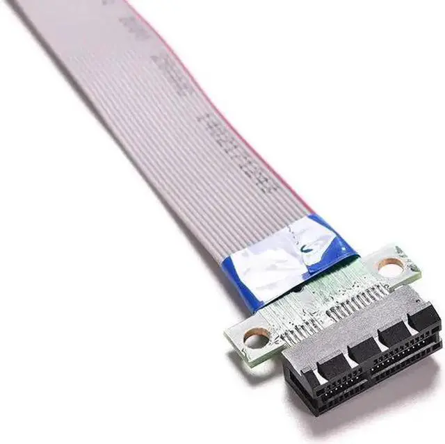 Alt view image 2 of 5 - 1 x Extension Cable PCI Express Flex Relocate Cable PCI-E 1X to 1x Slot Riser Card Extender Extension Ribbon for Bitcoin Miner
