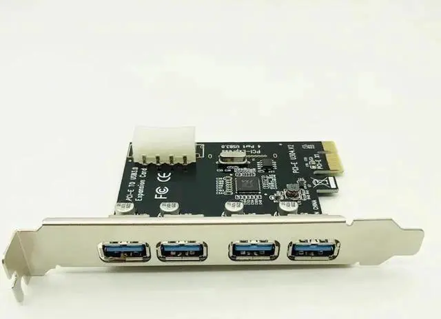 Alt view image 3 of 6 - PCI e to USB Expansion Card 4 Port USB 3.0 PCI Express Expansion Card USB PCI E Adapter USB 3 PCIE Converter for Win 10
