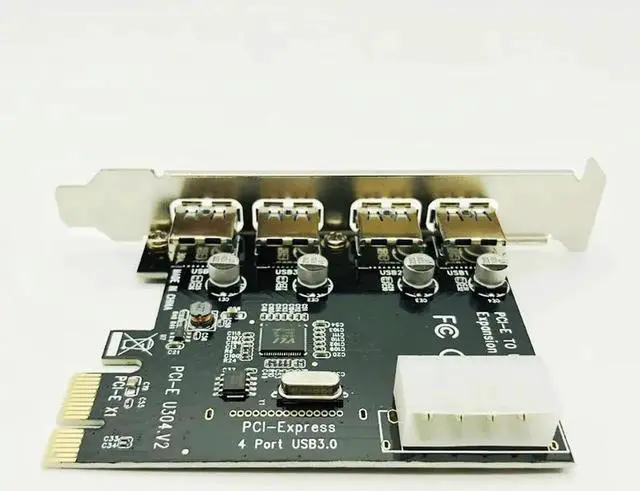 Alt view image 2 of 6 - PCI e to USB Expansion Card 4 Port USB 3.0 PCI Express Expansion Card USB PCI E Adapter USB 3 PCIE Converter for Win 10