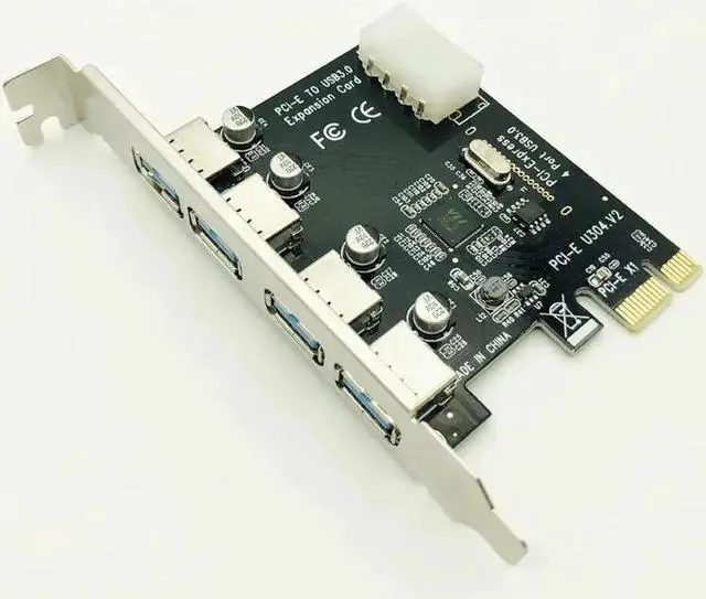 Alt view image 6 of 6 - PCI e to USB Expansion Card 4 Port USB 3.0 PCI Express Expansion Card USB PCI E Adapter USB 3 PCIE Converter for Win 10