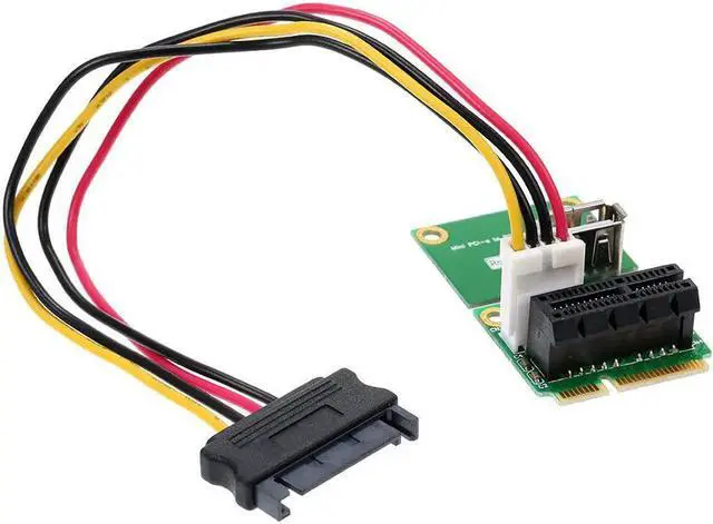 Alt view image 3 of 6 - Mini PCI-E to PCI-E PCI-E 1X to Half/Full Mini PCI-E Adapter Card Converter mini PCIe adapter